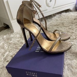 Stuart Weitzman Nudist Heels Color Bronze